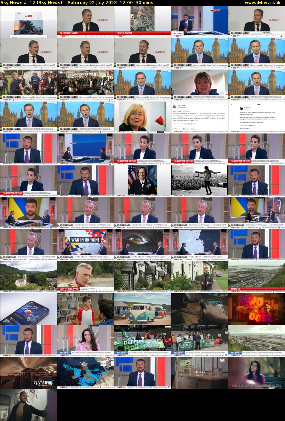 Sky News At 12 (Sky News) Saturday 22 July 2023 12:00 - 12:30