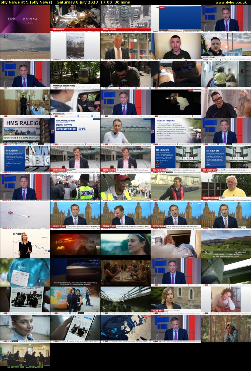 Sky News At 5 (Sky News) Saturday 8 July 2023 17:00 - 17:30