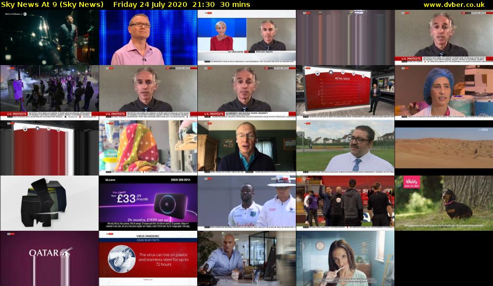 Sky News At 9 (Sky News) Friday 24 July 2020 21:30 - 22:00