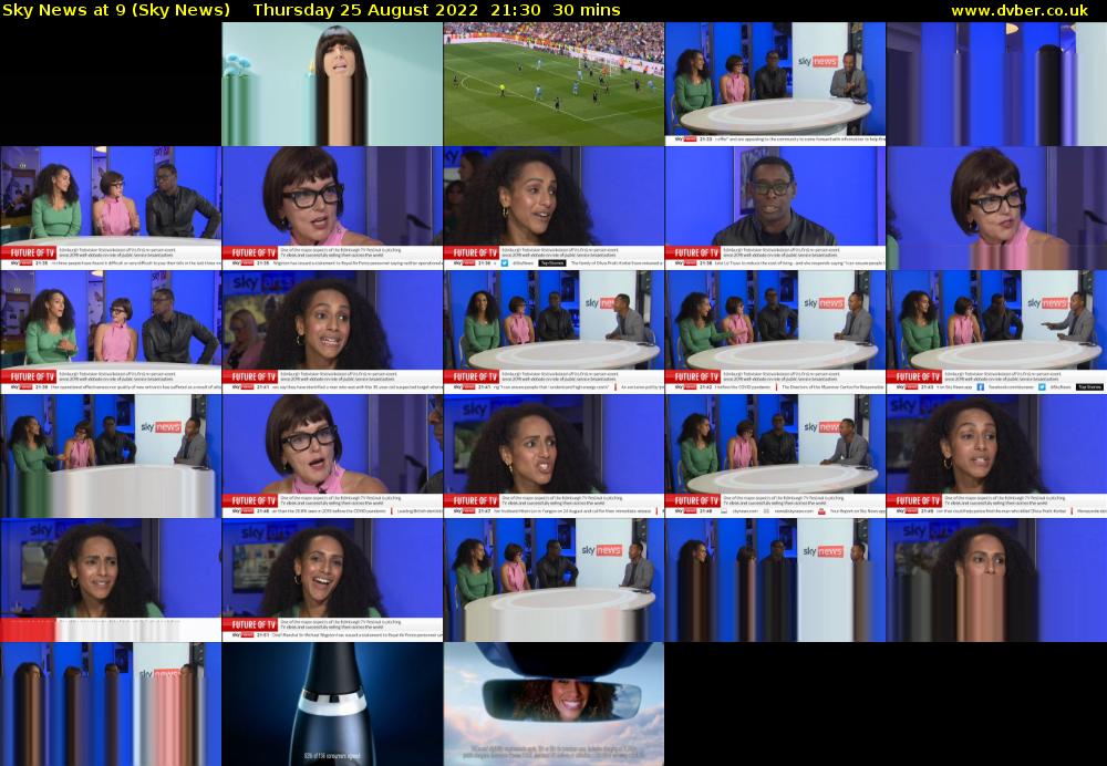 Sky News At 9 (Sky News) Thursday 25 August 2022 21:30 - 22:00
