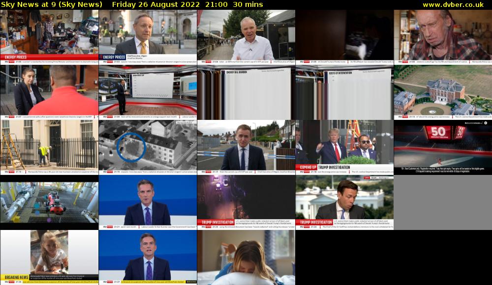 Sky News At 9 (Sky News) Friday 26 August 2022 21:00 - 21:30