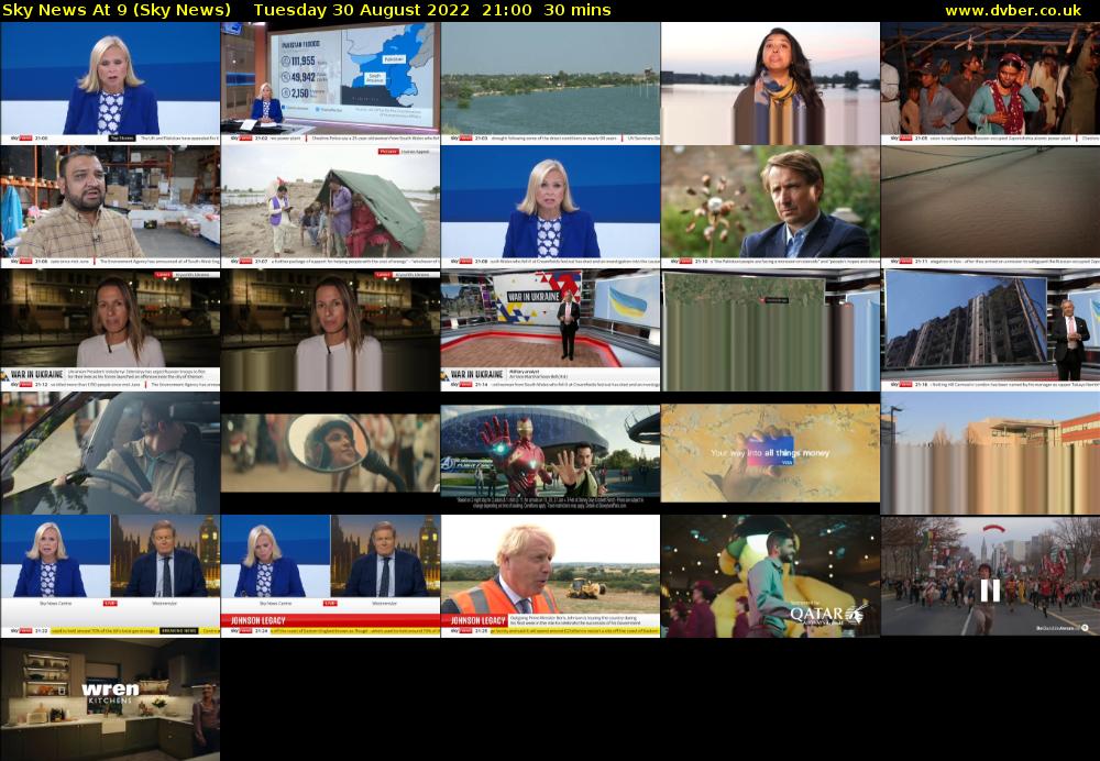 Sky News At 9 (Sky News) Tuesday 30 August 2022 21:00 - 21:30