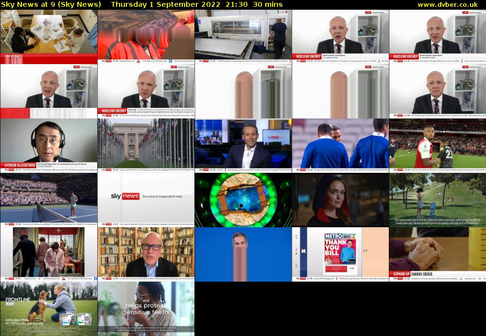 Sky News At 9 (Sky News) Thursday 1 September 2022 21:30 - 22:00