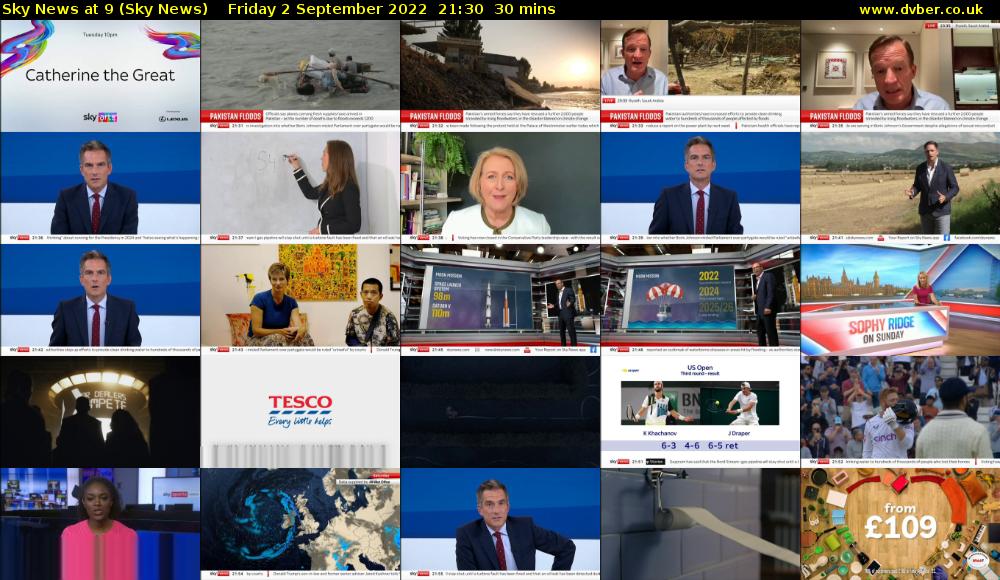 Sky News At 9 (Sky News) Friday 2 September 2022 21:30 - 22:00