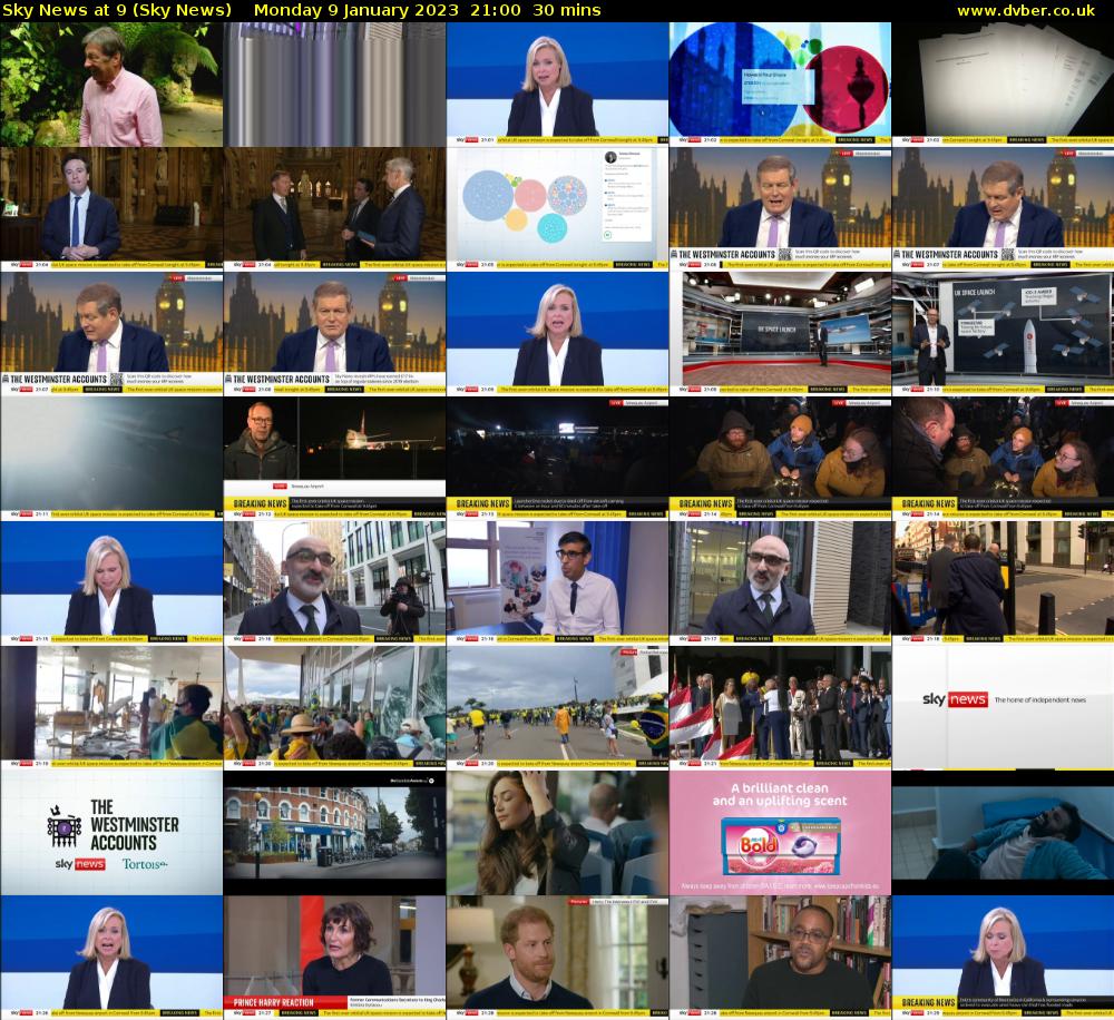 Sky News At 9 (Sky News) Monday 9 January 2023 21:00 - 21:30