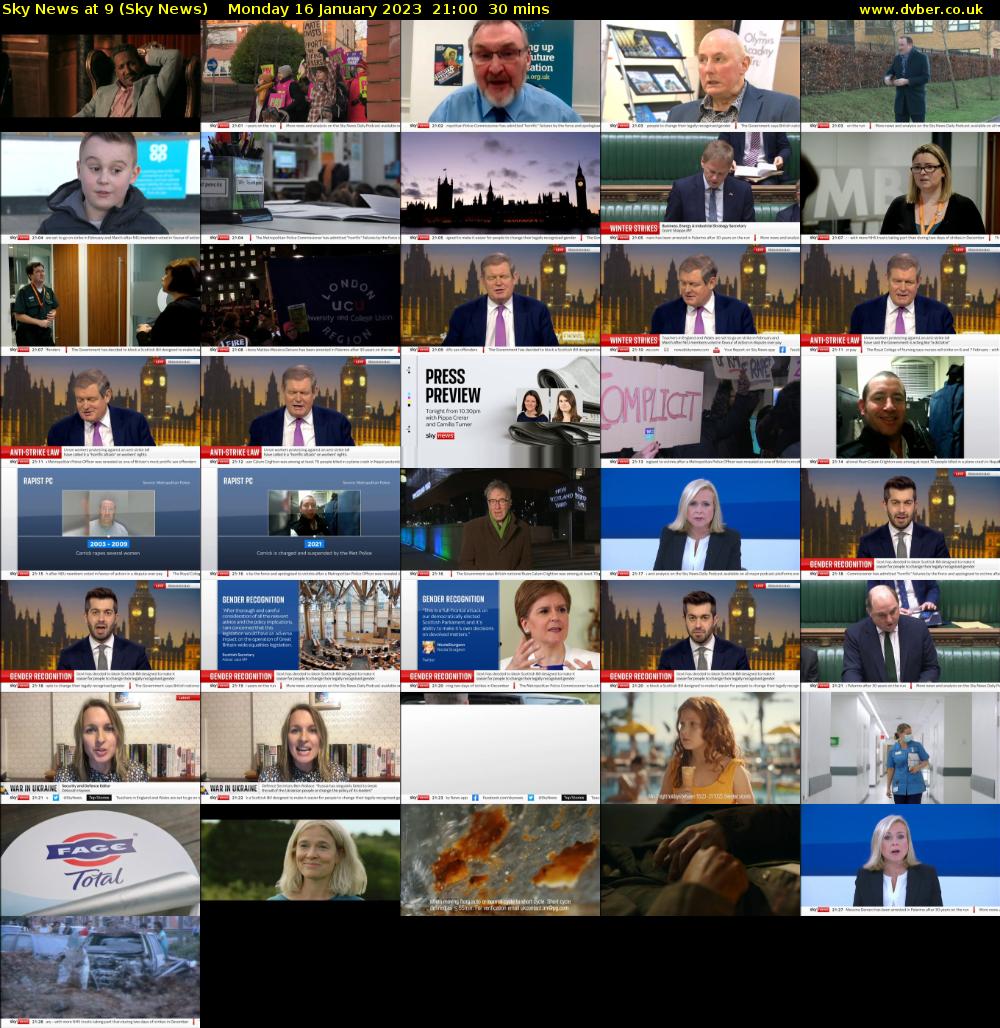 Sky News At 9 (Sky News) Monday 16 January 2023 21:00 - 21:30