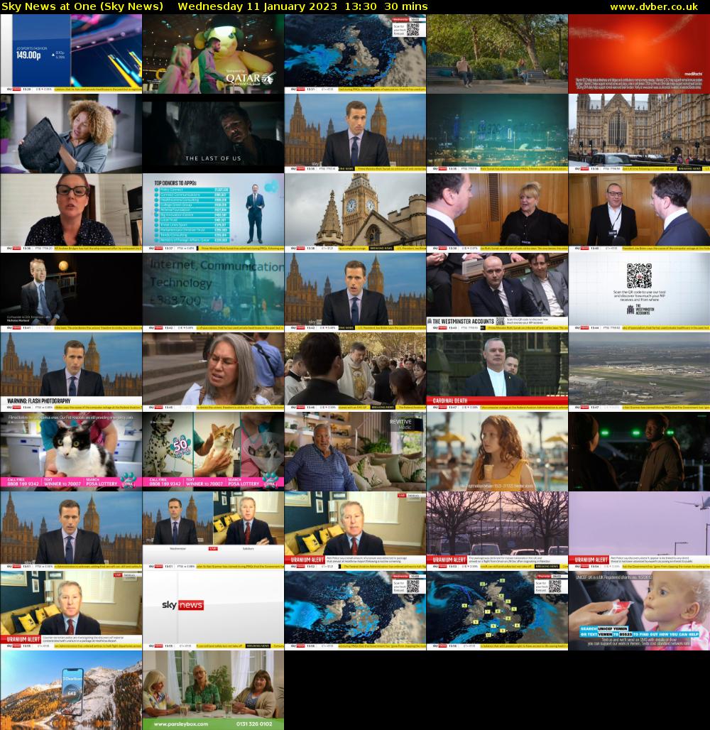 Sky News At One (Sky News) Wednesday 11 January 2023 13:30 - 14:00