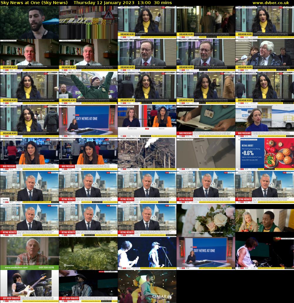 Sky News At One (Sky News) Thursday 12 January 2023 13:00 - 13:30