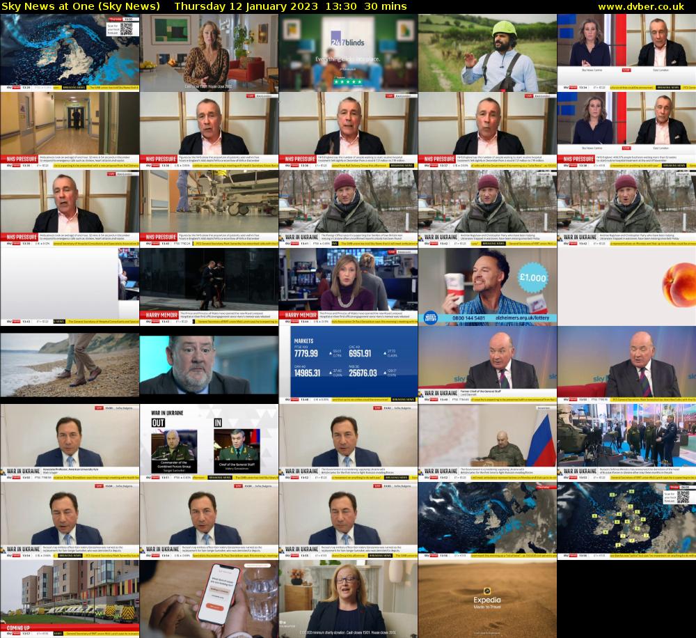 Sky News At One (Sky News) Thursday 12 January 2023 13:30 - 14:00