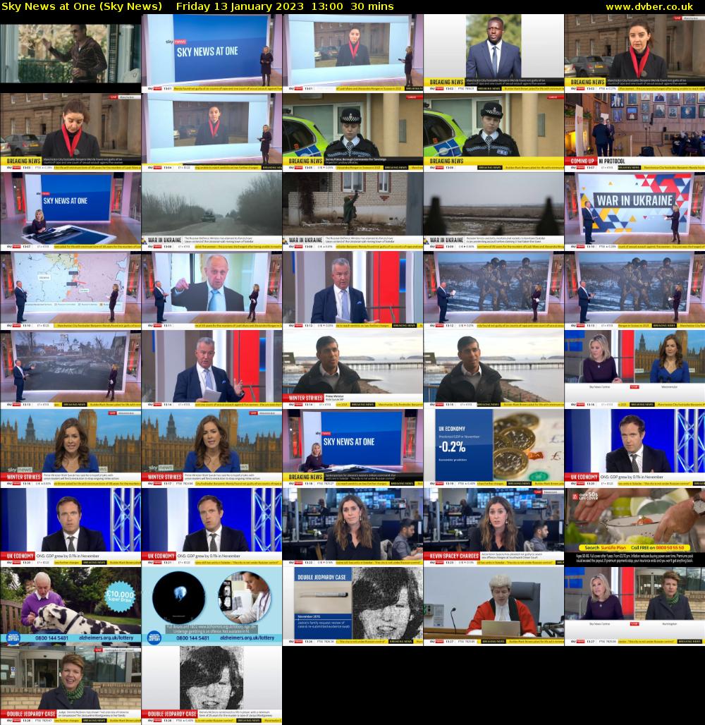 Sky News At One (Sky News) Friday 13 January 2023 13:00 - 13:30