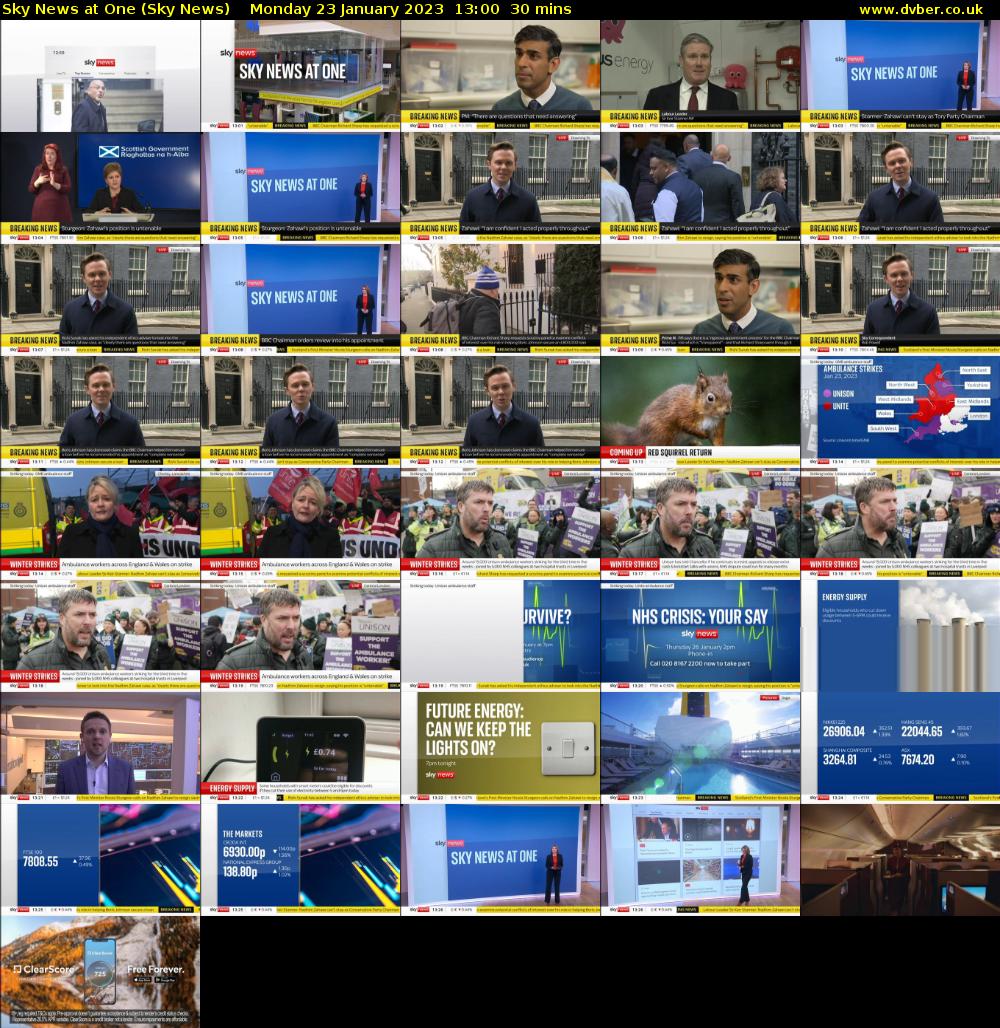 Sky News At One (Sky News) Monday 23 January 2023 13:00 - 13:30