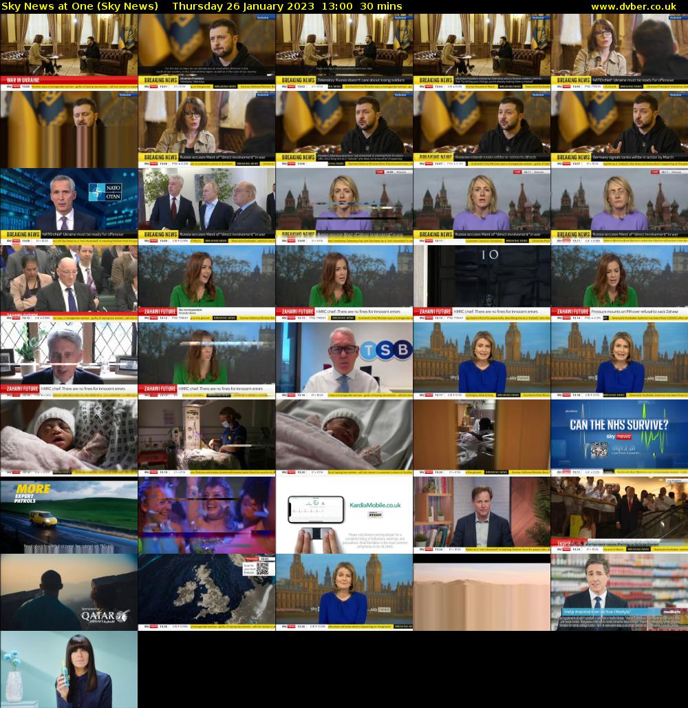 Sky News At One (Sky News) Thursday 26 January 2023 13:00 - 13:30