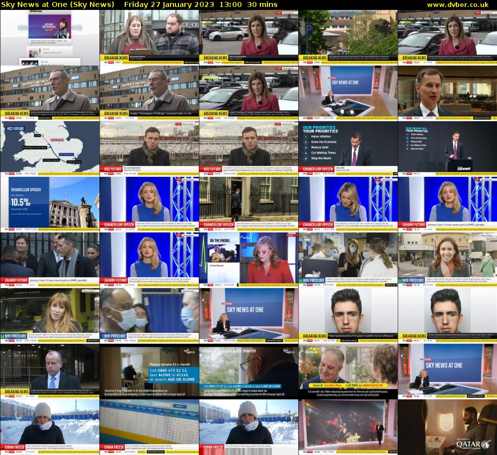 Sky News At One (Sky News) Friday 27 January 2023 13:00 - 13:30
