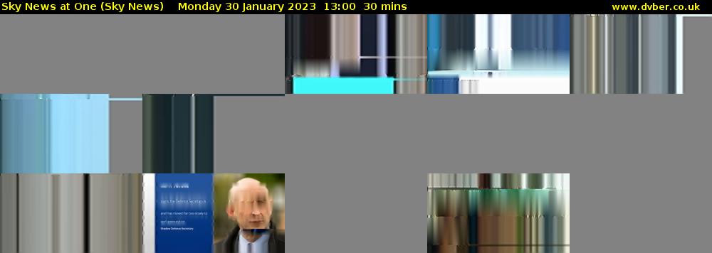 Sky News At One (Sky News) Monday 30 January 2023 13:00 - 13:30
