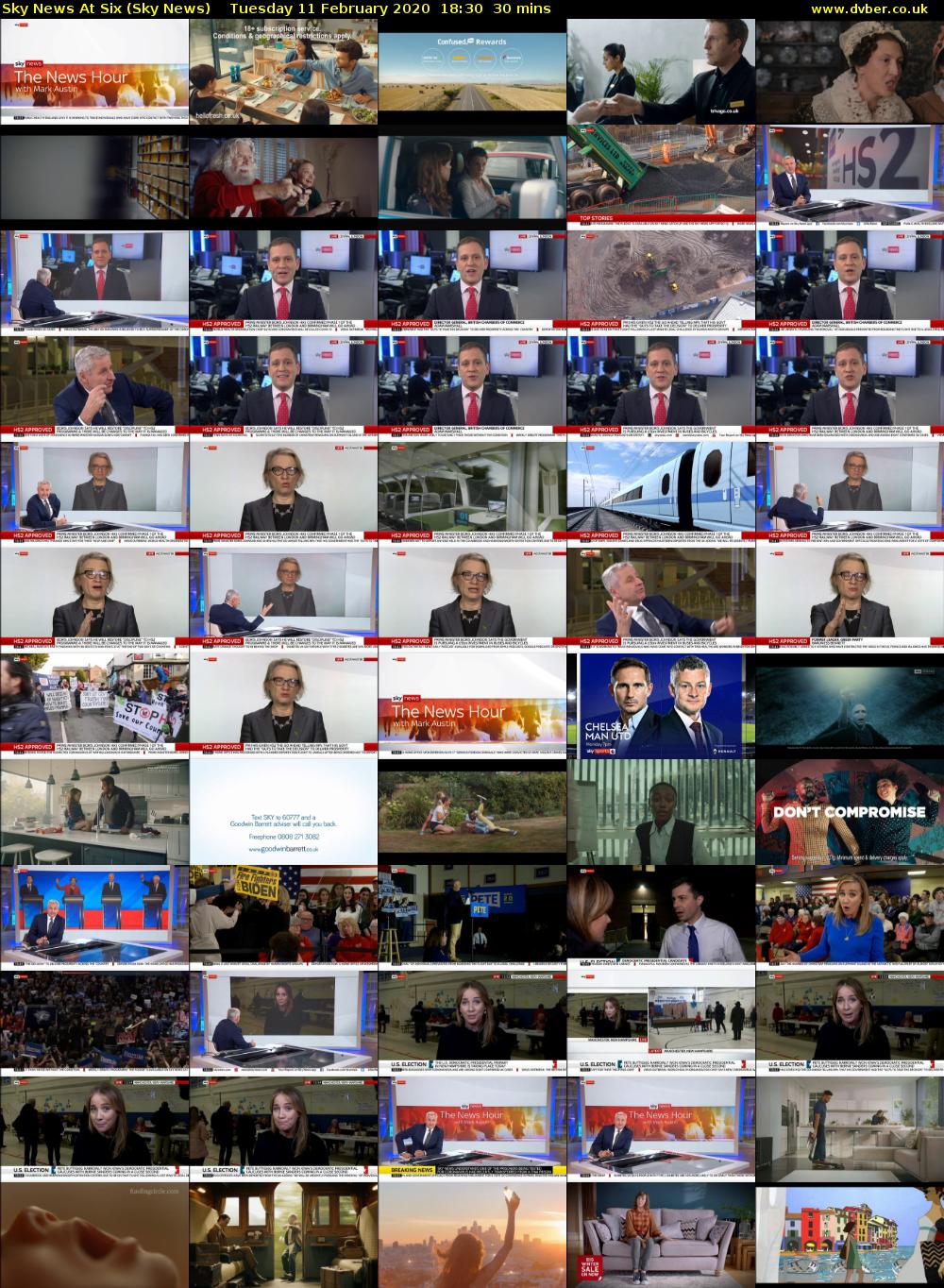 Sky News At Six (Sky News) Tuesday 11 February 2020 18:30 - 19:00