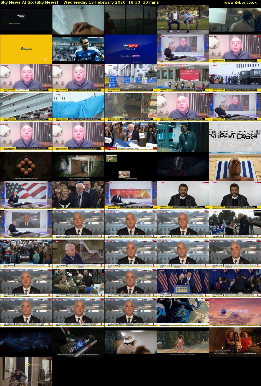 Sky News At Six (Sky News) Wednesday 12 February 2020 18:30 - 19:00
