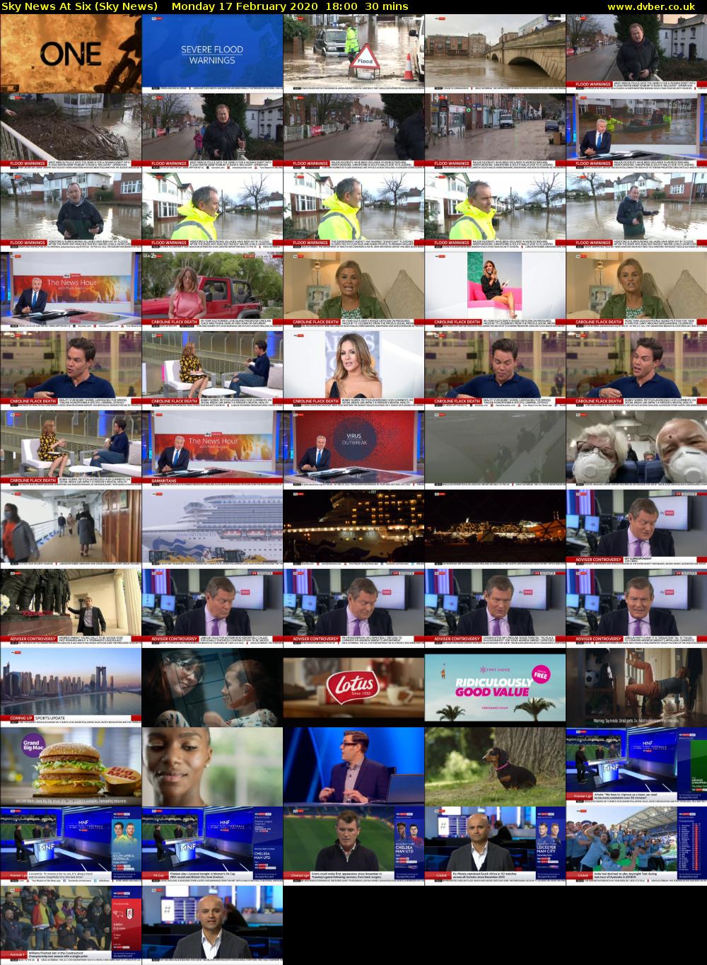 Sky News At Six (Sky News) Monday 17 February 2020 18:00 - 18:30
