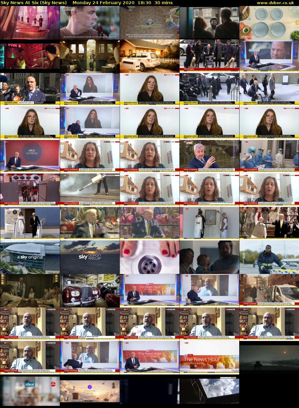 Sky News At Six (Sky News) Monday 24 February 2020 18:30 - 19:00