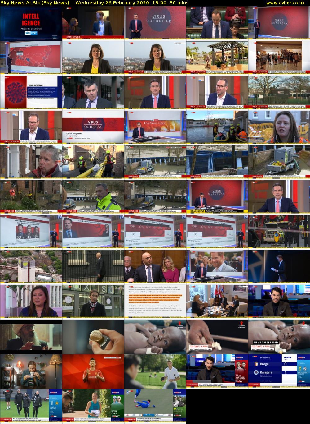 Sky News At Six (Sky News) Wednesday 26 February 2020 18:00 - 18:30