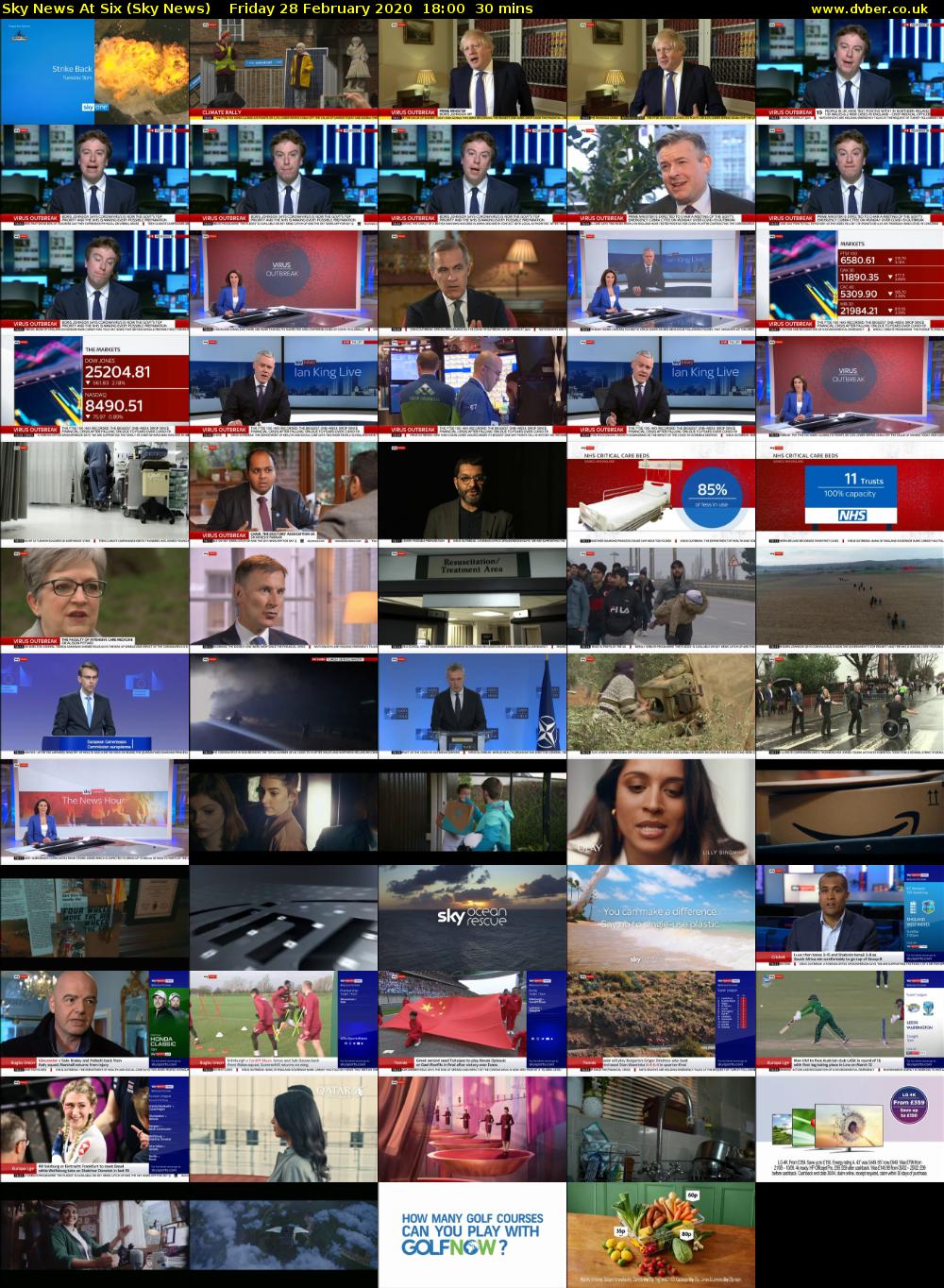 Sky News At Six (Sky News) Friday 28 February 2020 18:00 - 18:30
