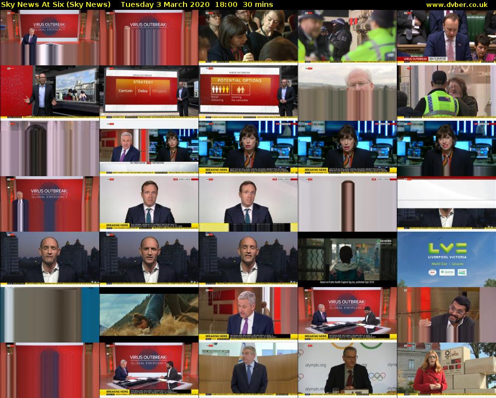 Sky News At Six (Sky News) Tuesday 3 March 2020 18:00 - 18:30