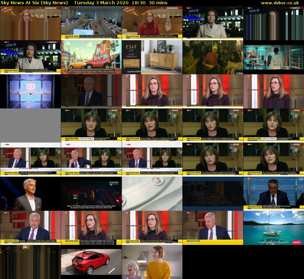 Sky News At Six (Sky News) Tuesday 3 March 2020 18:30 - 19:00
