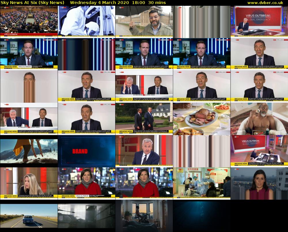 Sky News At Six (Sky News) Wednesday 4 March 2020 18:00 - 18:30
