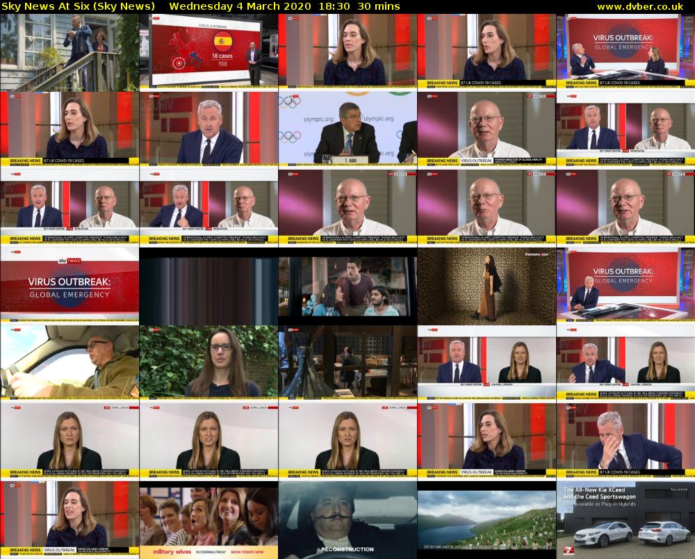 Sky News At Six (Sky News) Wednesday 4 March 2020 18:30 - 19:00