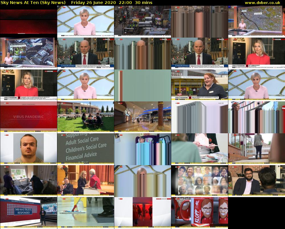 Sky News At Ten (Sky News) Friday 26 June 2020 22:00 - 22:30