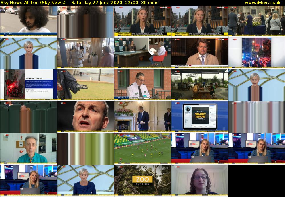 Sky News At Ten (Sky News) Saturday 27 June 2020 22:00 - 22:30