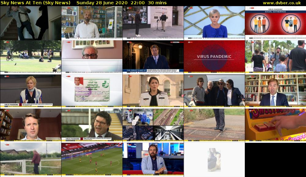Sky News At Ten (Sky News) Sunday 28 June 2020 22:00 - 22:30