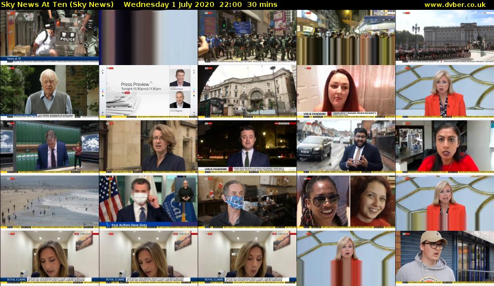 Sky News At Ten (Sky News) Wednesday 1 July 2020 22:00 - 22:30
