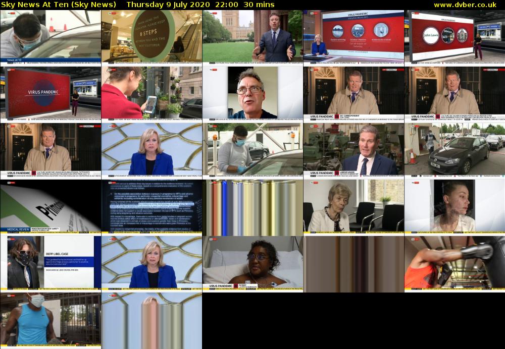 Sky News At Ten (Sky News) Thursday 9 July 2020 22:00 - 22:30