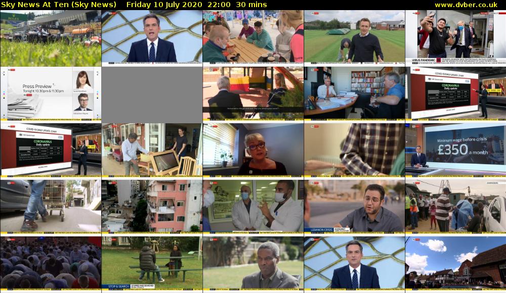 Sky News At Ten (Sky News) Friday 10 July 2020 22:00 - 22:30