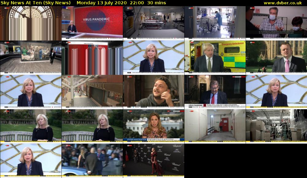 Sky News At Ten (Sky News) Monday 13 July 2020 22:00 - 22:30
