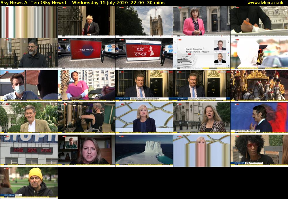 Sky News At Ten (Sky News) Wednesday 15 July 2020 22:00 - 22:30