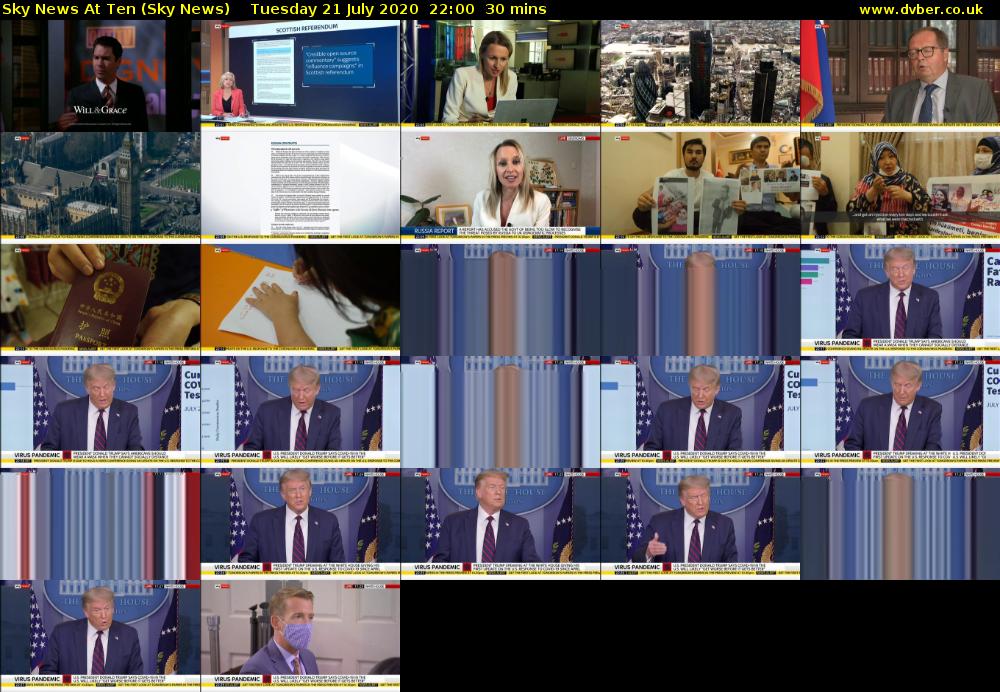 Sky News At Ten (Sky News) Tuesday 21 July 2020 22:00 - 22:30