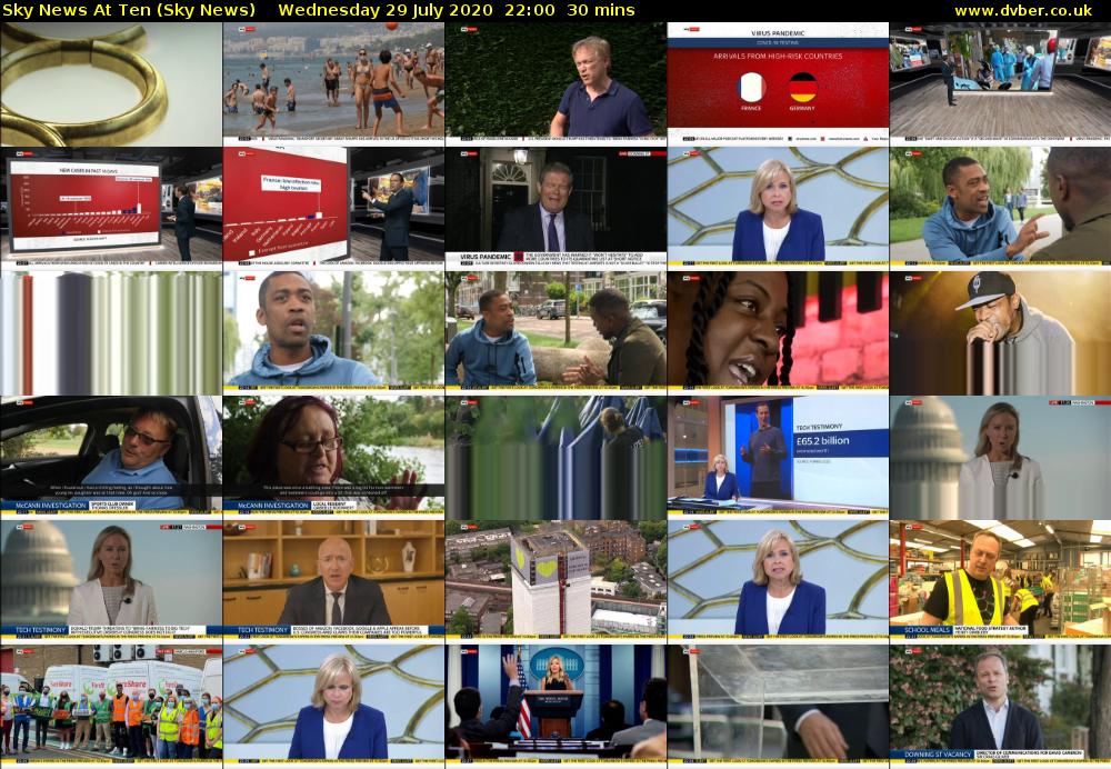 Sky News At Ten (Sky News) Wednesday 29 July 2020 22:00 - 22:30