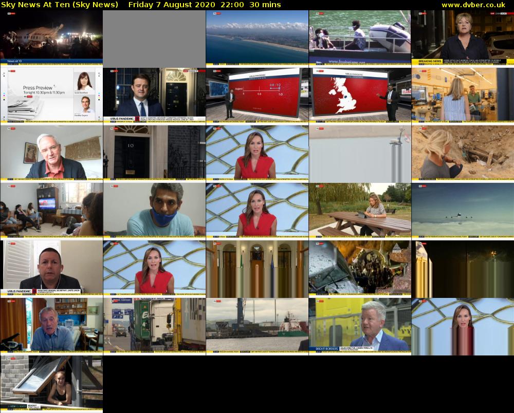 Sky News At Ten (Sky News) Friday 7 August 2020 22:00 - 22:30