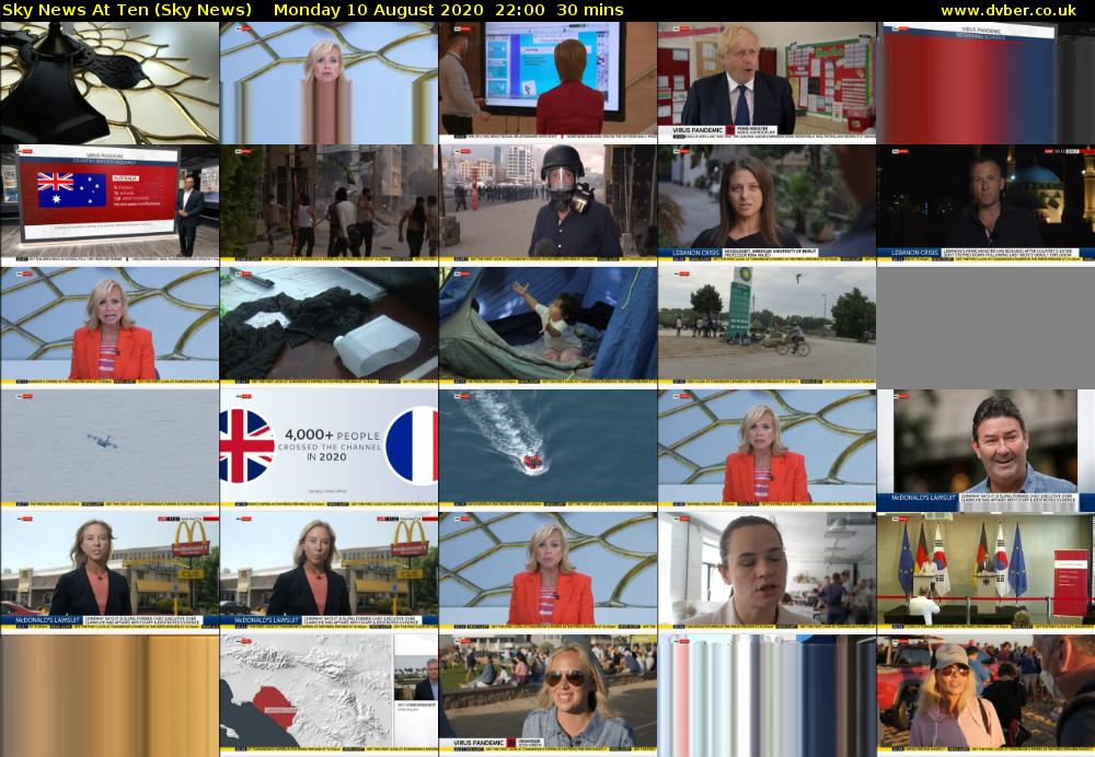 Sky News At Ten (Sky News) Monday 10 August 2020 22:00 - 22:30