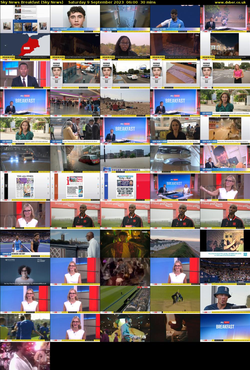 Sky News Breakfast (Sky News) Saturday 9 September 2023 06:00 - 06:30