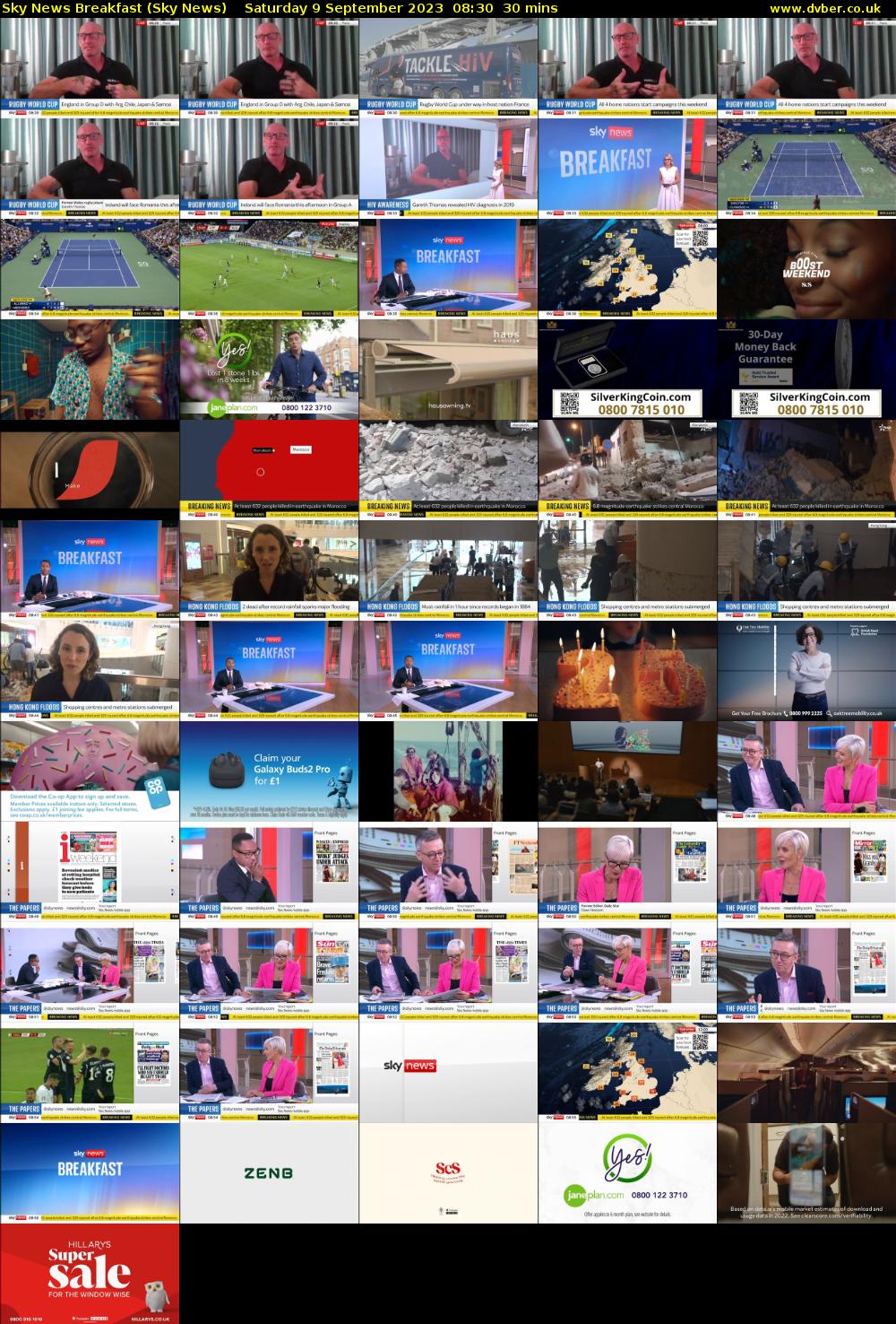 Sky News Breakfast (Sky News) Saturday 9 September 2023 08:30 - 09:00