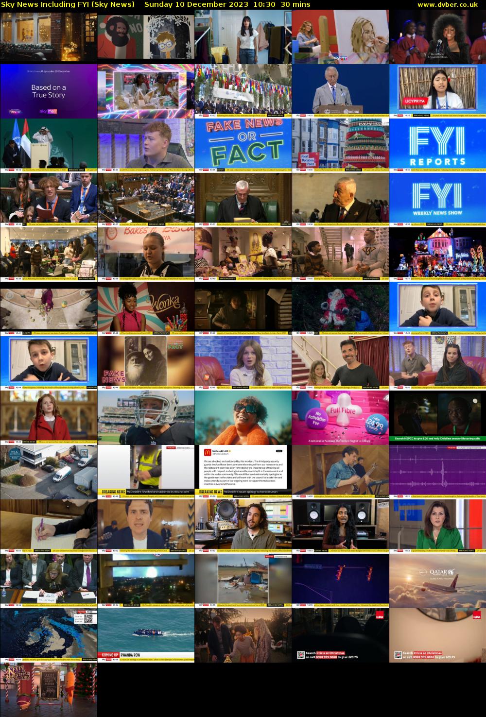 Sky News Including FYI (Sky News) Sunday 10 December 2023 10:30 - 11:00