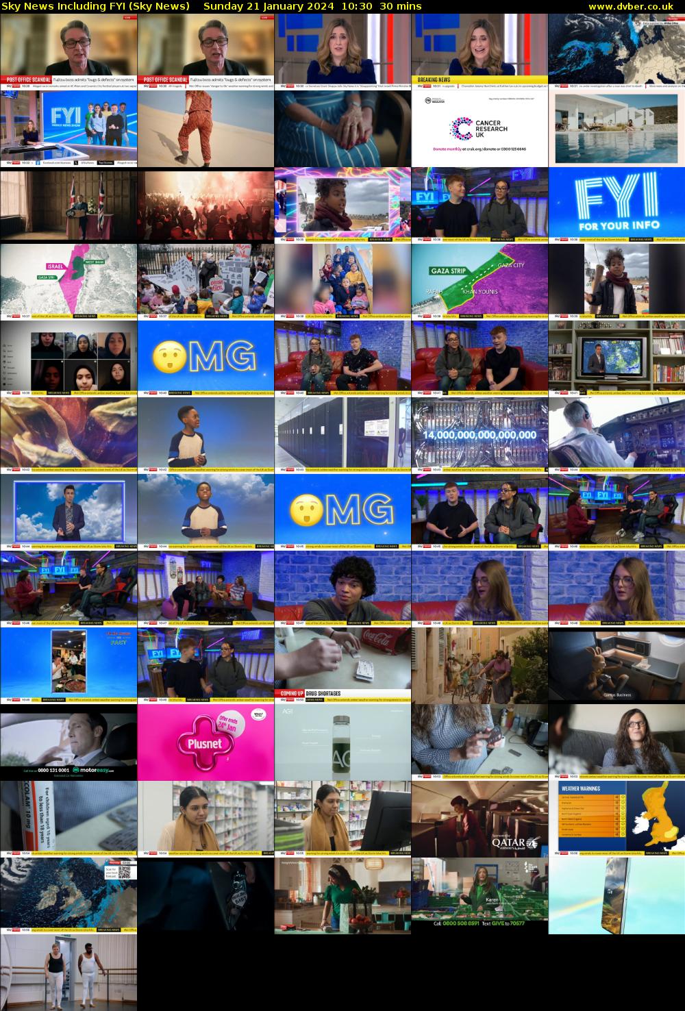 Sky News Including FYI (Sky News) Sunday 21 January 2024 10:30 - 11:00