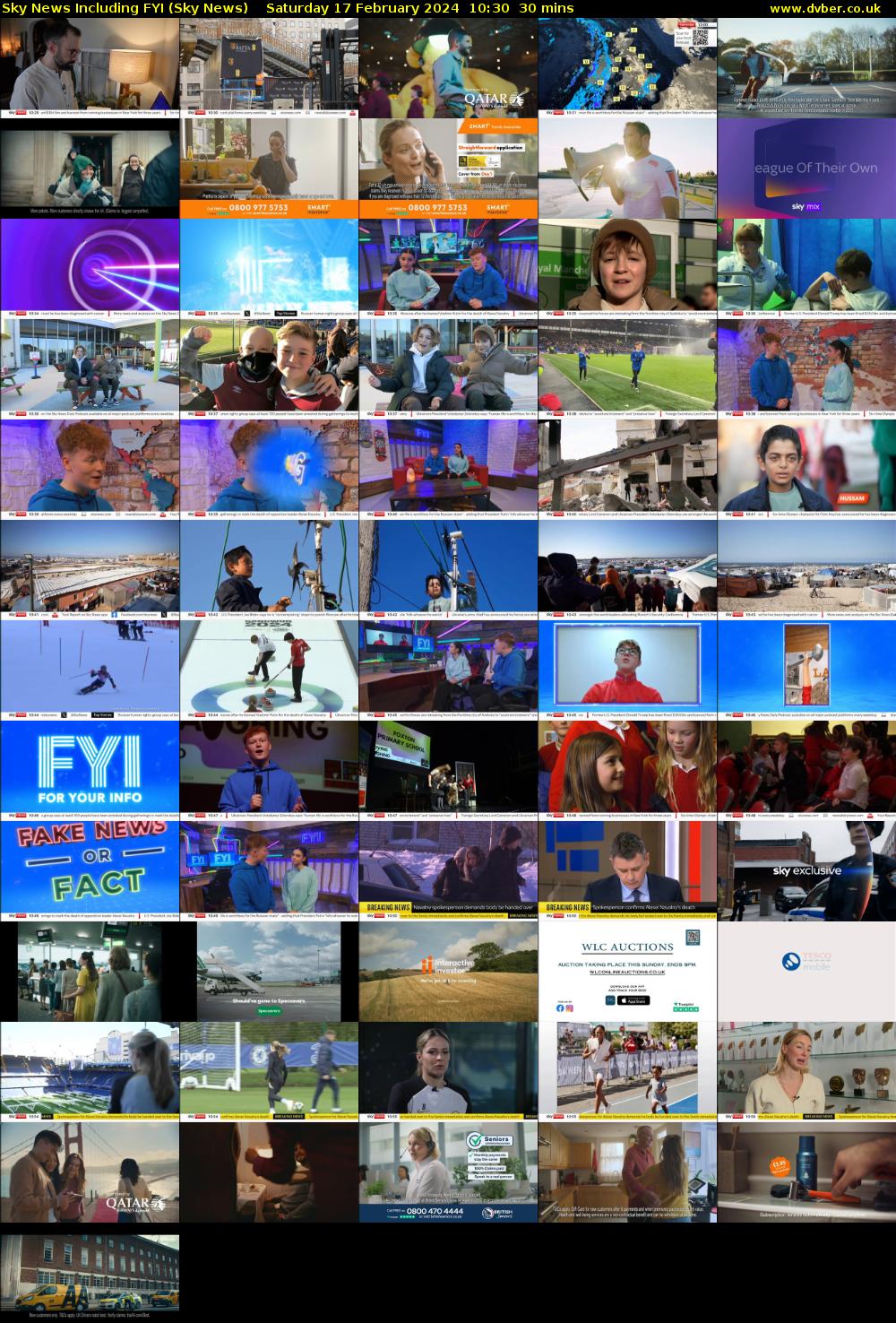 Sky News Including FYI (Sky News) Saturday 17 February 2024 10:30 - 11:00