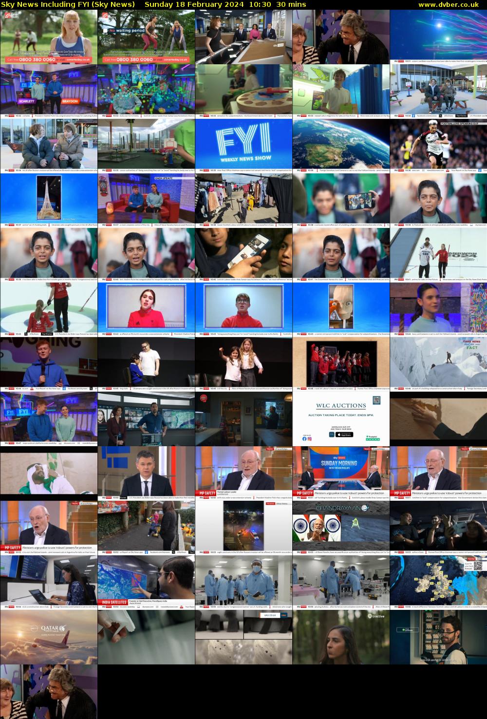 Sky News Including FYI (Sky News) Sunday 18 February 2024 10:30 - 11:00