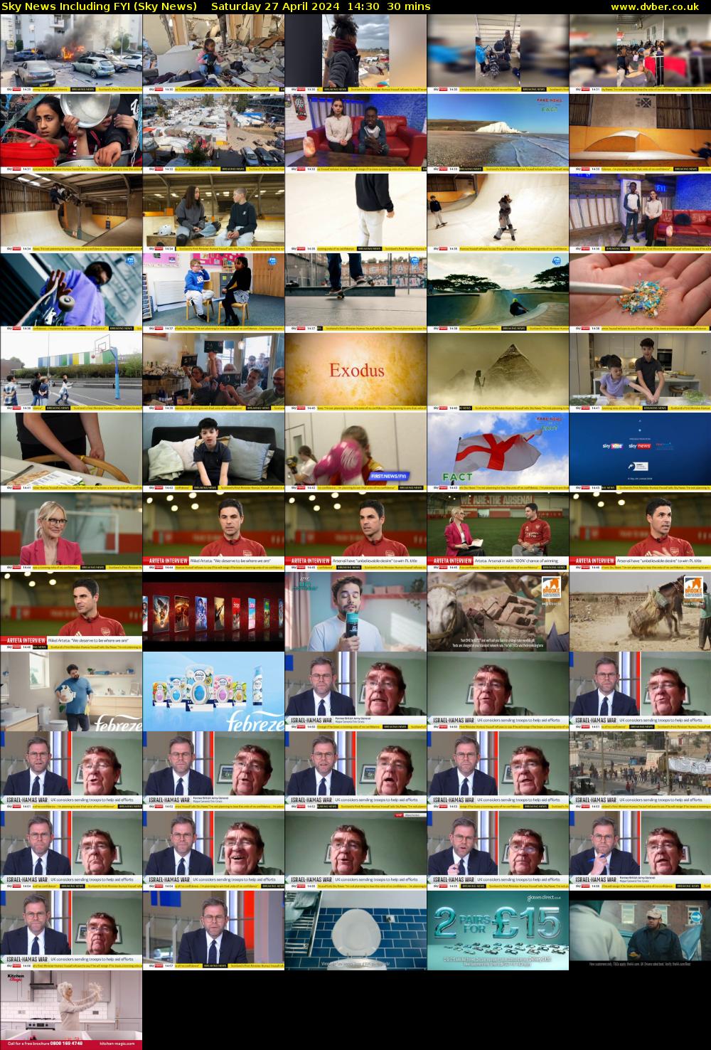 Sky News Including FYI (Sky News) Saturday 27 April 2024 14:30 - 15:00
