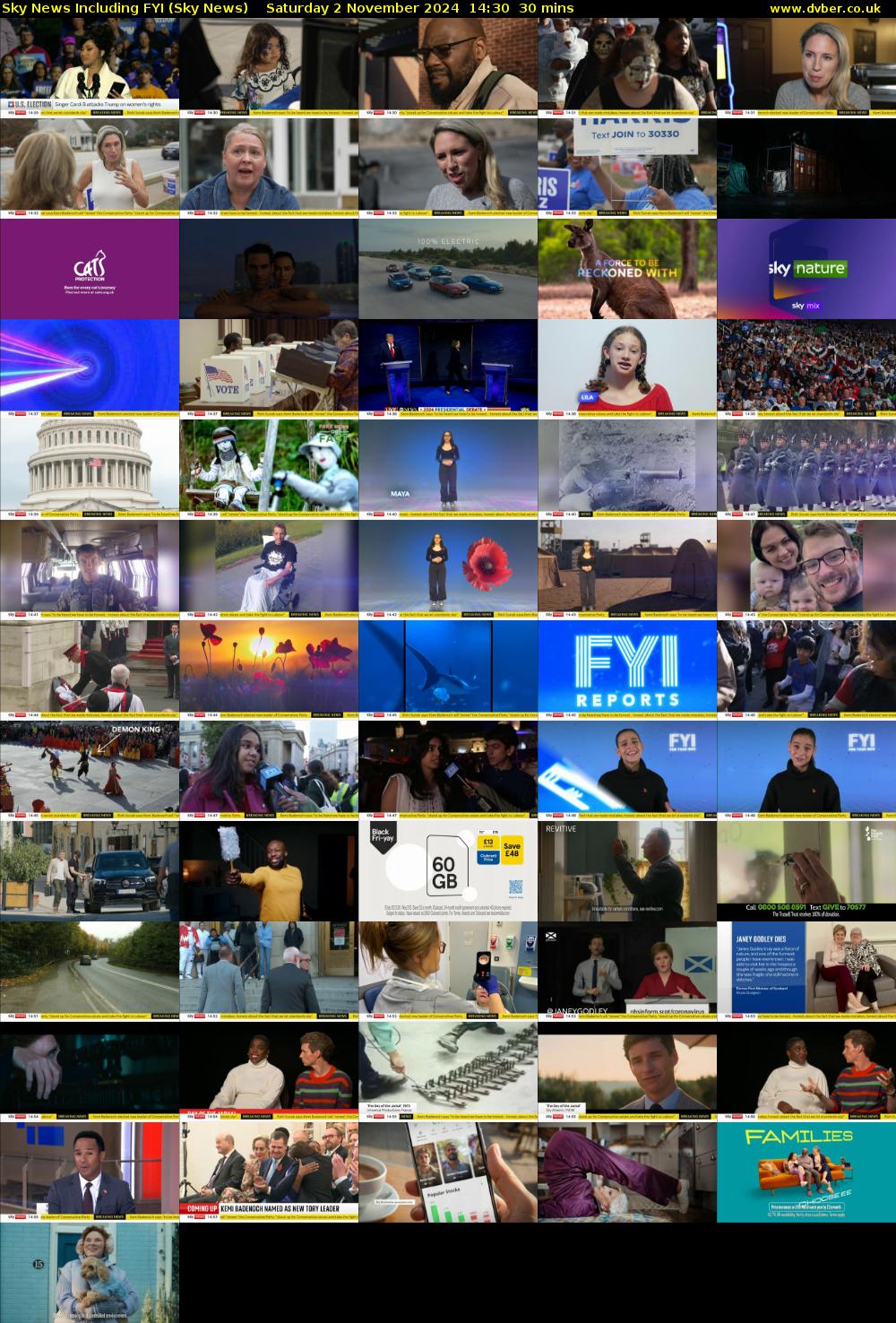 Sky News Including FYI (Sky News) Saturday 2 November 2024 14:30 - 15:00