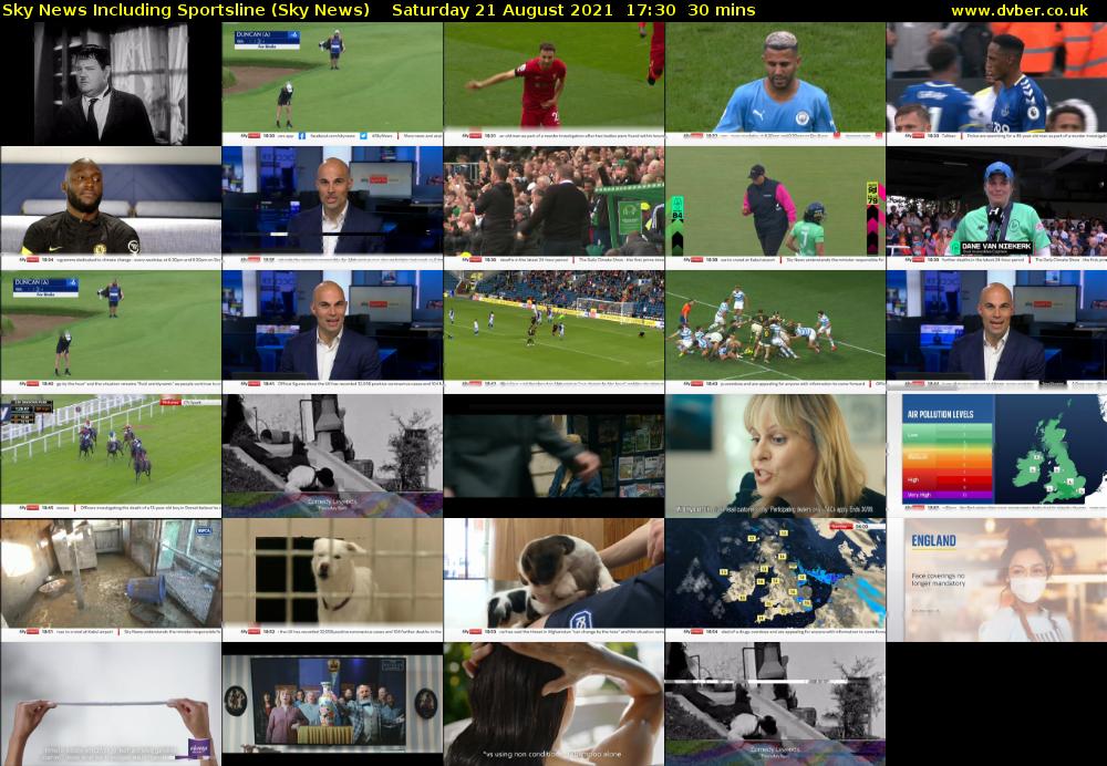 Sky News Including Sportsline (Sky News) Saturday 21 August 2021 18:30 - 19:00