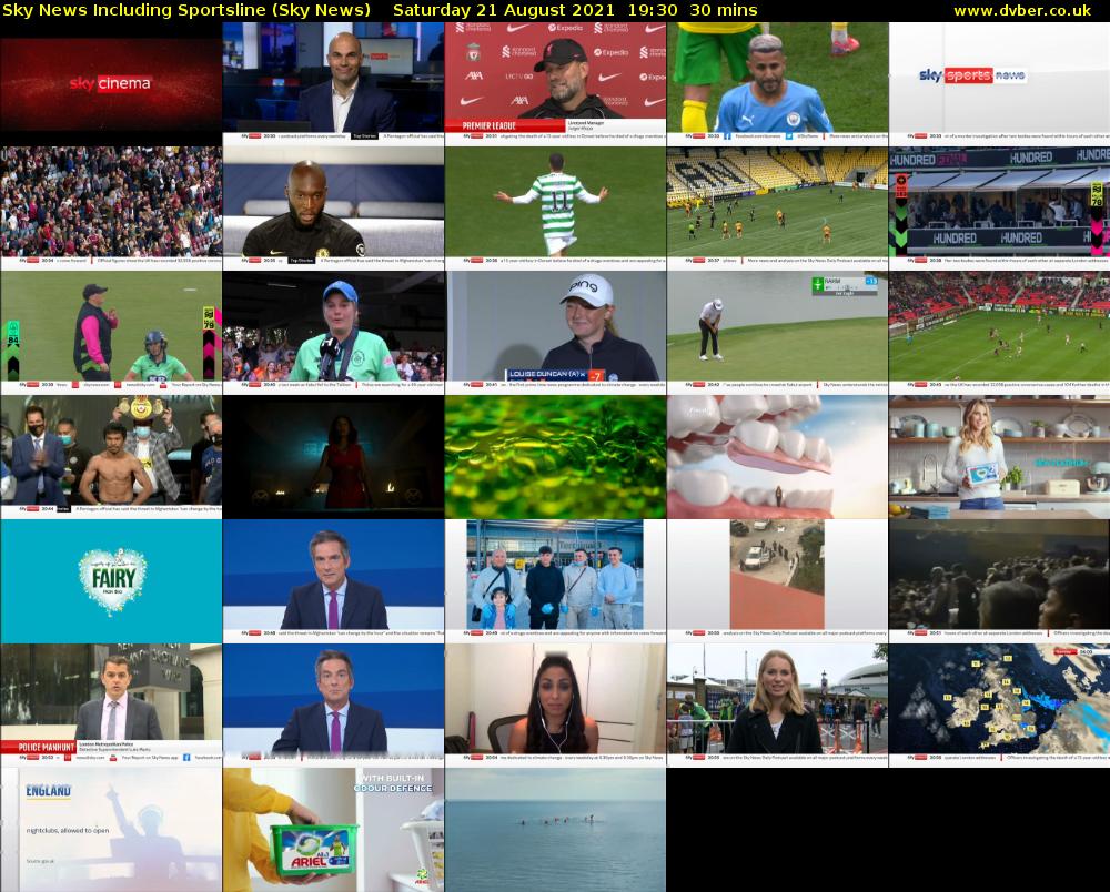 Sky News Including Sportsline (Sky News) Saturday 21 August 2021 20:30 - 21:00